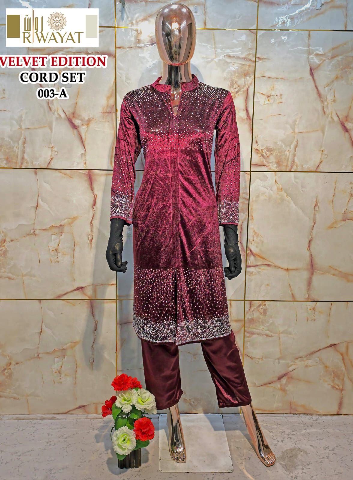 003-A Riwayat Velvet Co Ord Set