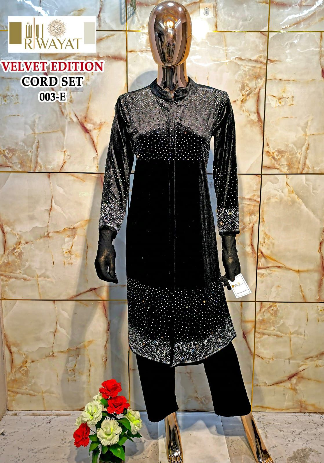 003-E Riwayat Velvet Co Ord Set