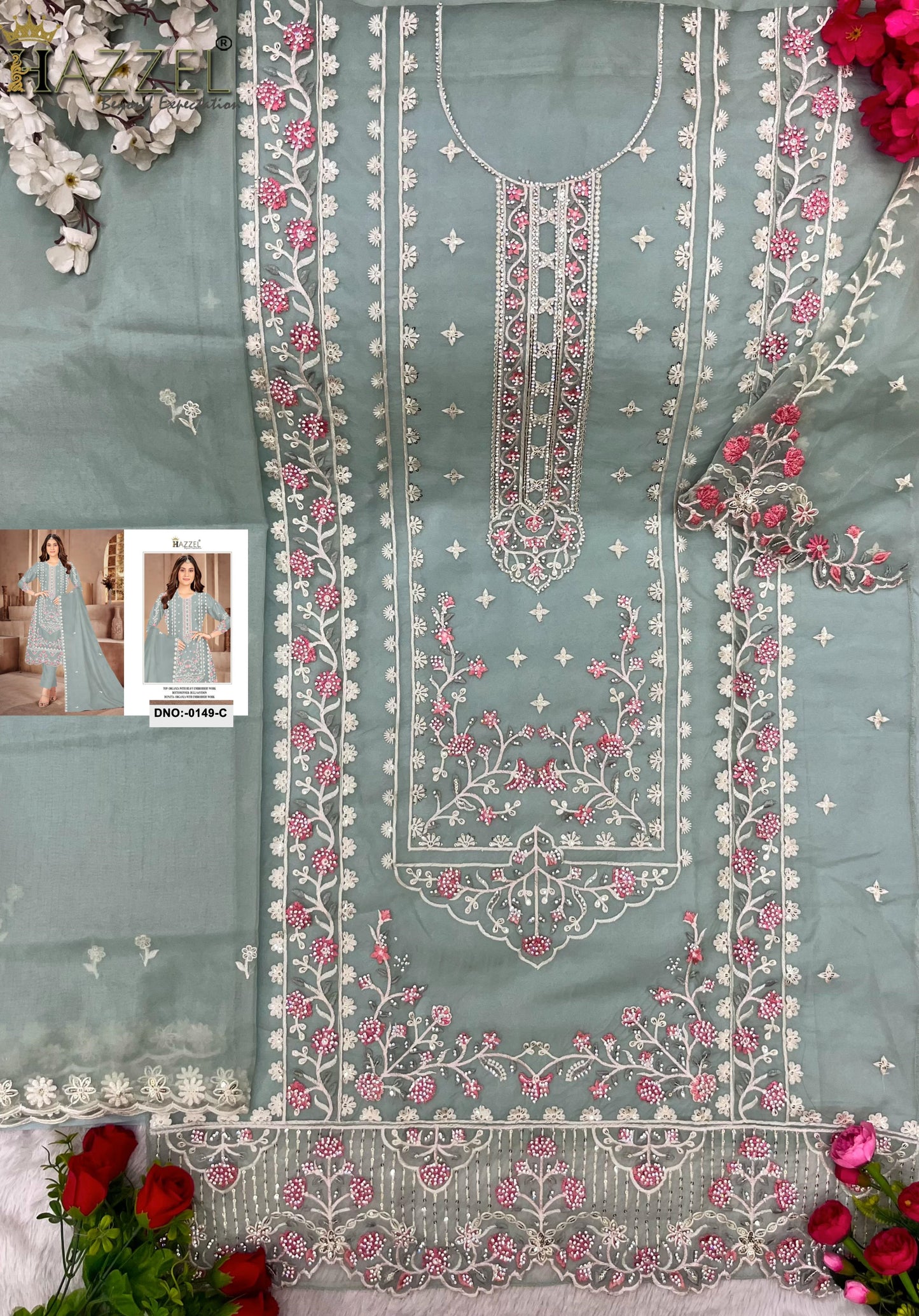 0149 C Hazzel Zarkan Work Pakistani Salwar Suits