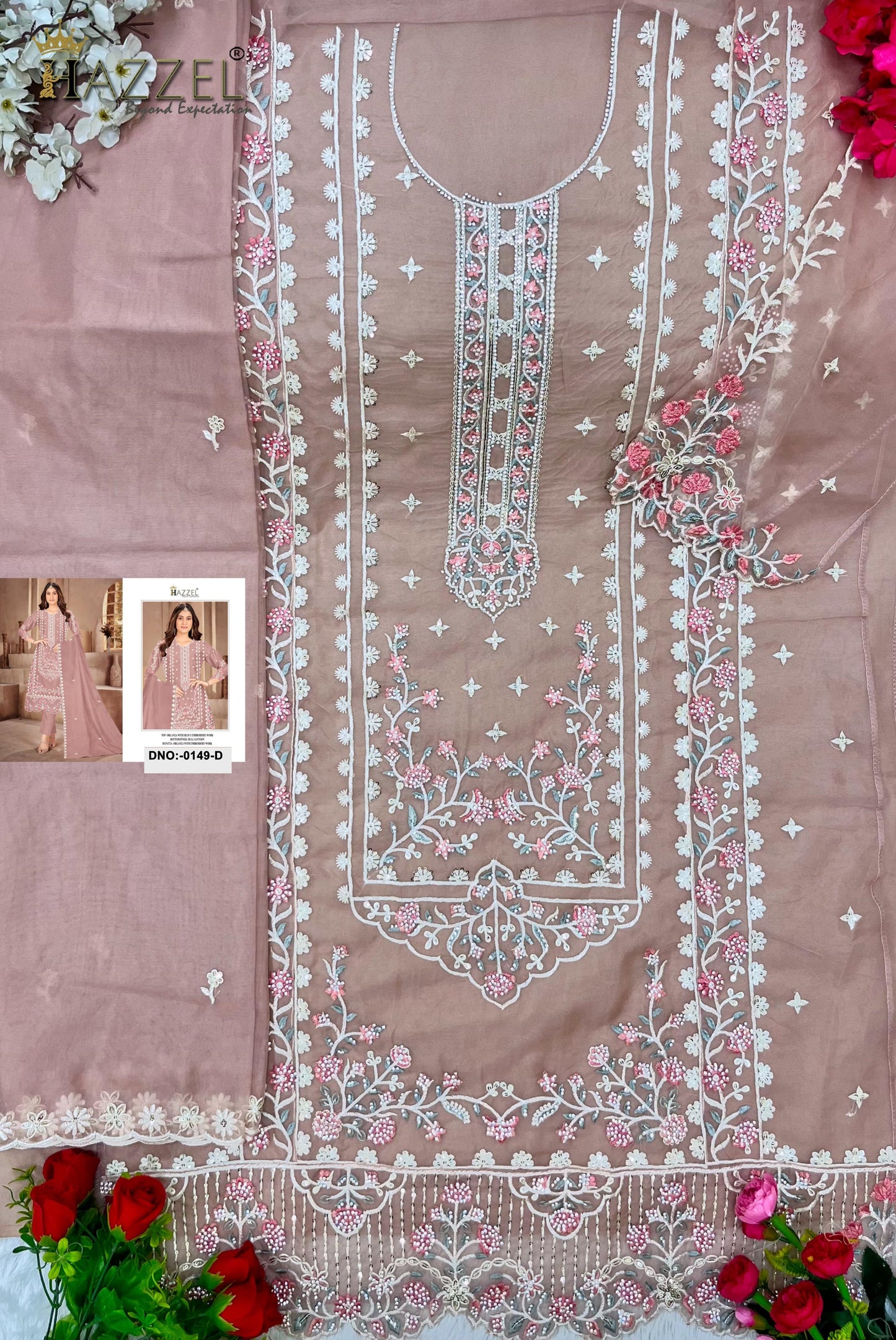 0149 D Hazzel Zarkan Work Pakistani Salwar Suits