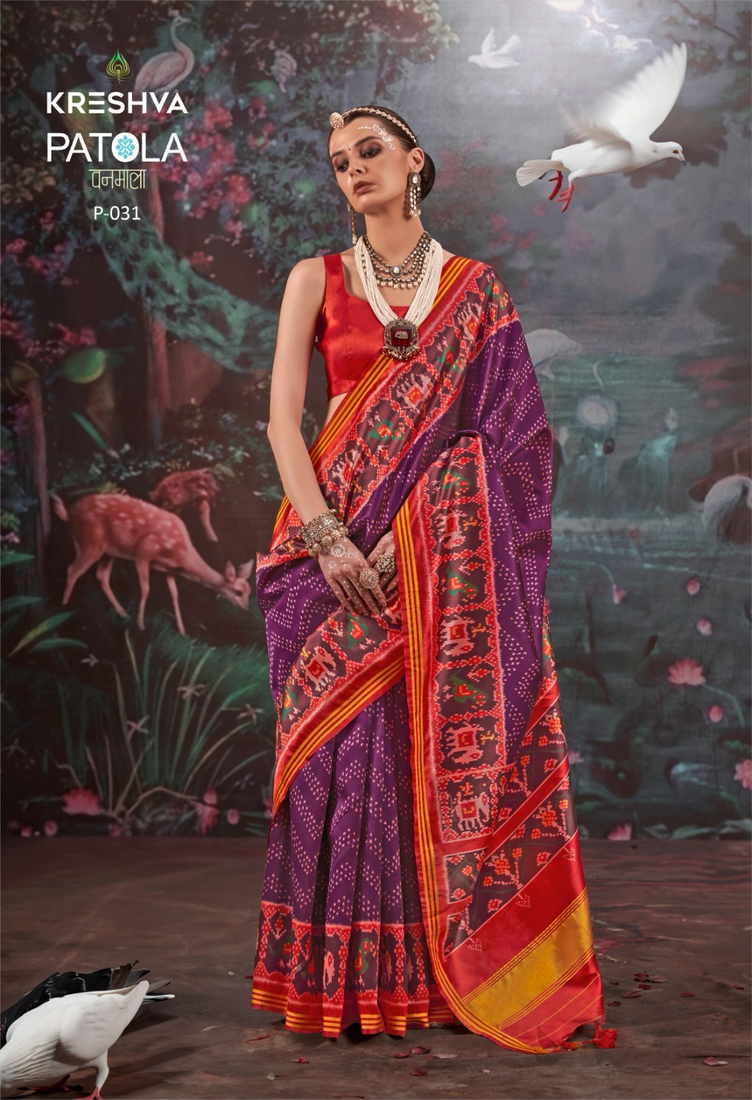 031 Patola Varmala Kreshva Pv Silk Sarees