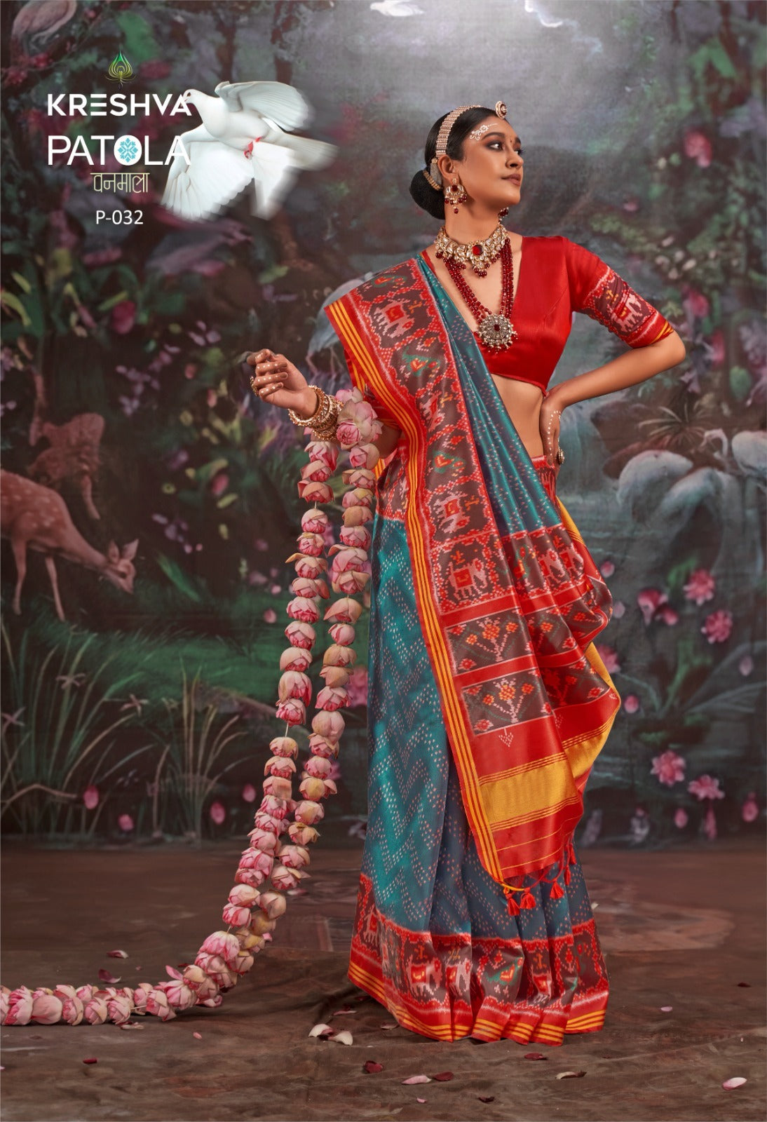 032 Patola Varmala Kreshva Pv Silk Sarees