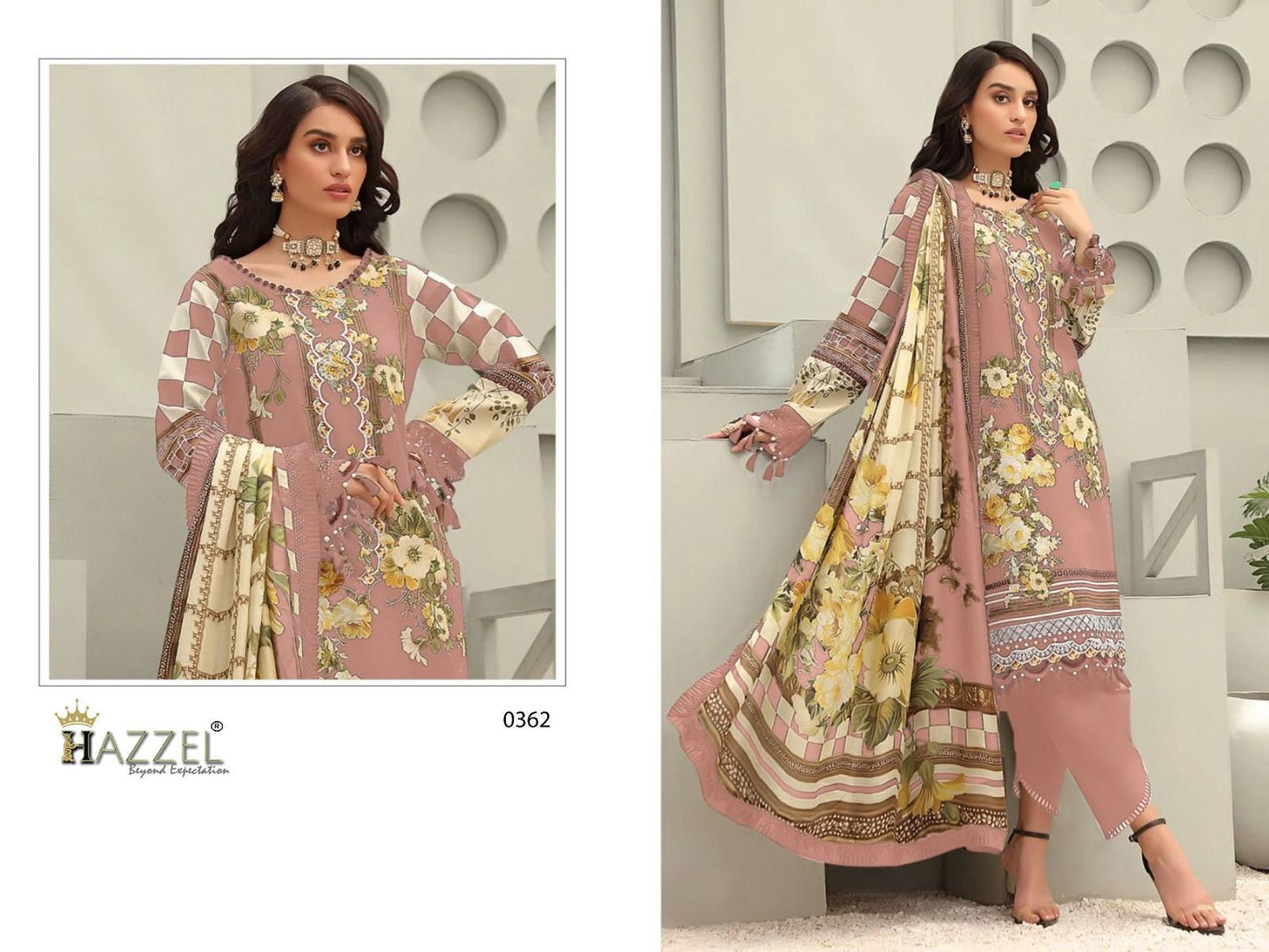 0362 Queens Court Hazzel Embroidery Pakistani Patch Suits