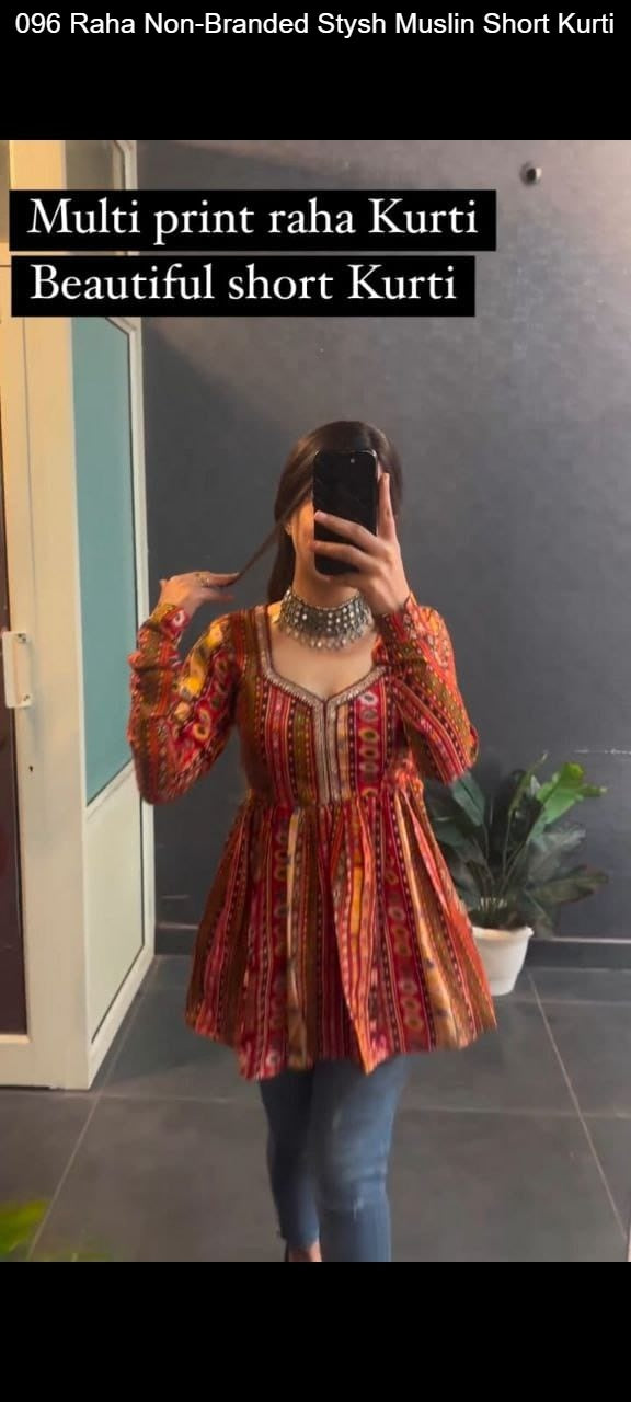096 Raha Non-Branded Stysh Muslin Short Kurti