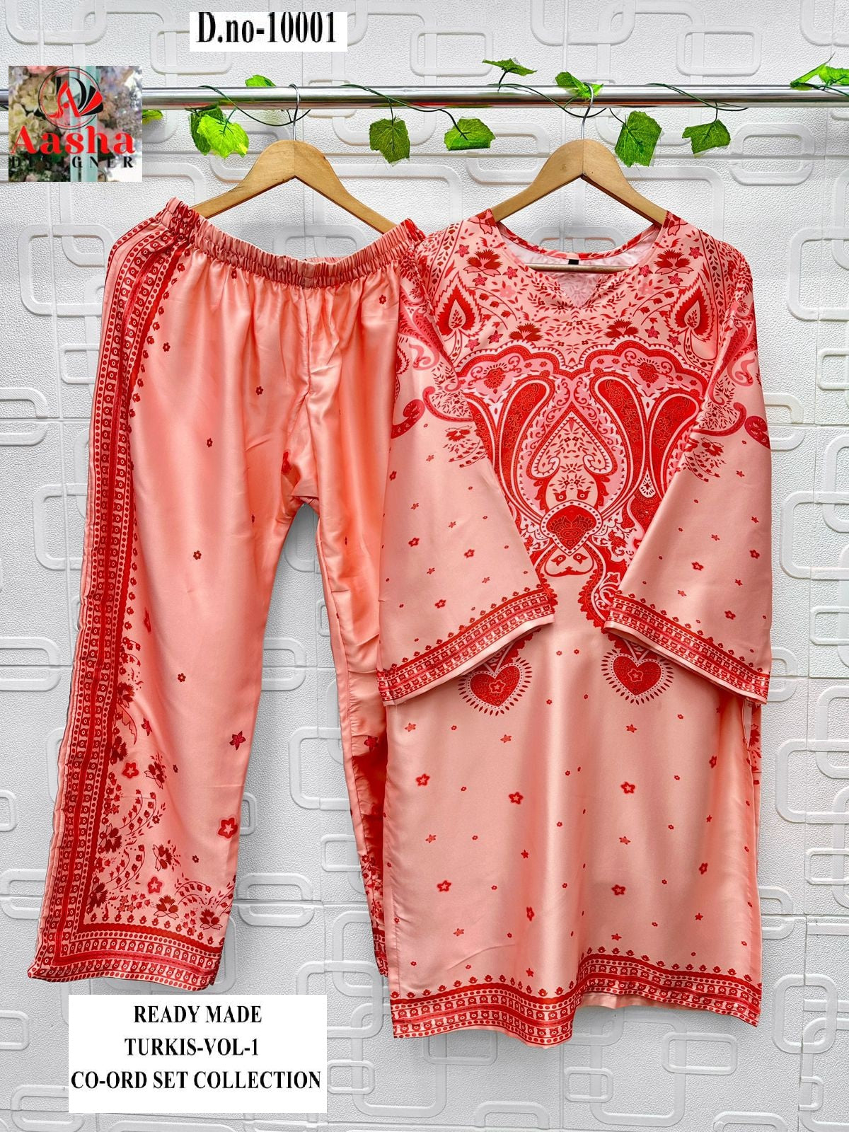 10001 Turkis Vol-1 Karachi Aasha Designer Printed Co Ord Set