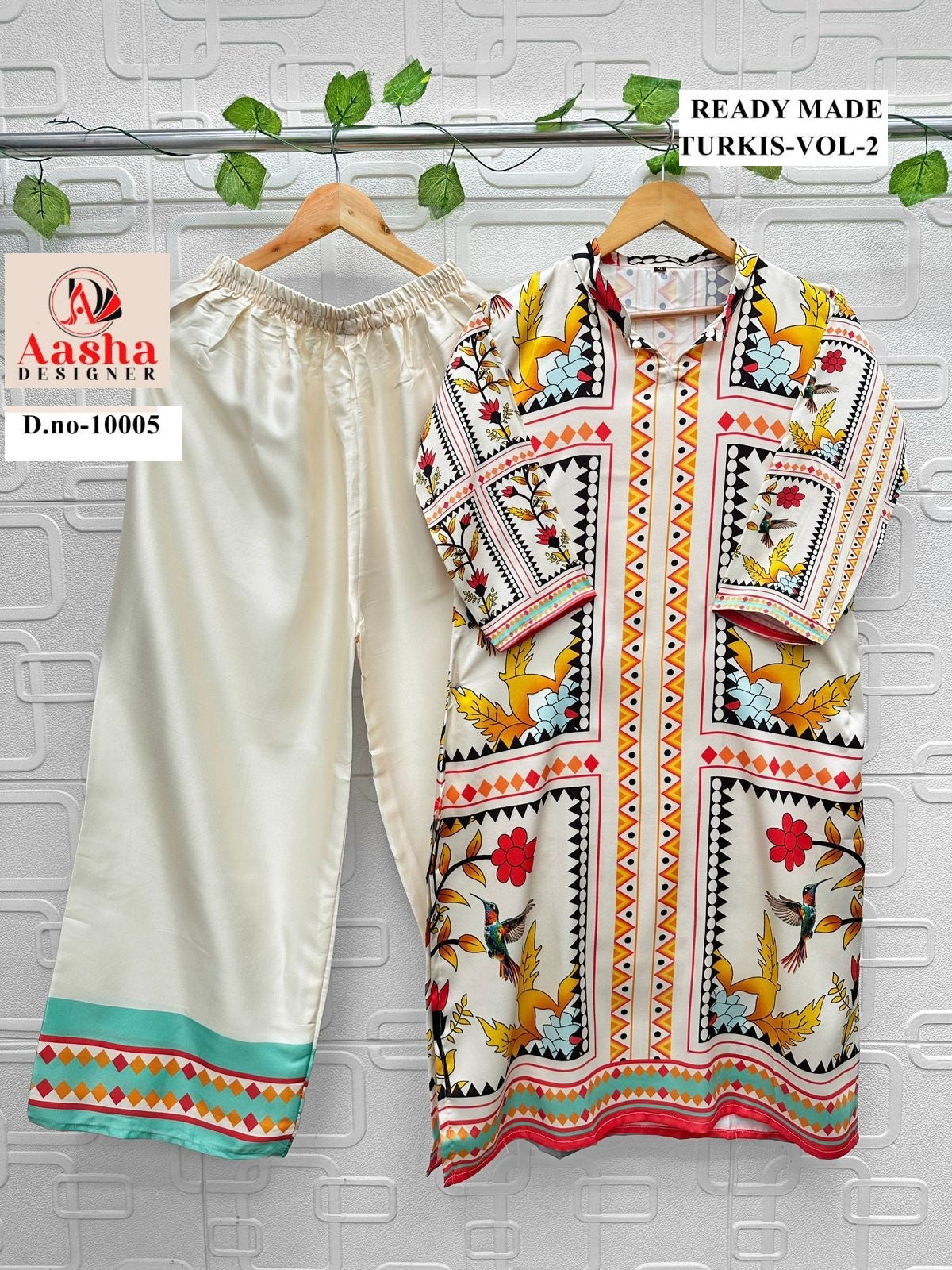 10005 Turkis Vol-2 Karachi Aasha Designer Modal Co Ord Set