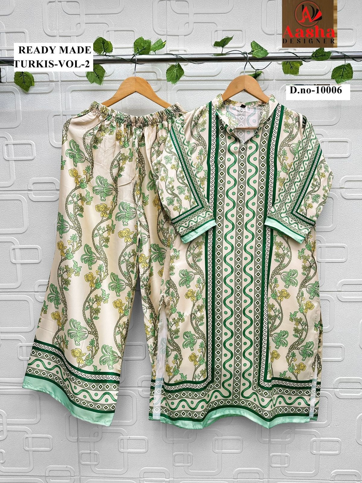 10006 Turkis Vol-2 Karachi Aasha Designer Modal Co Ord Set