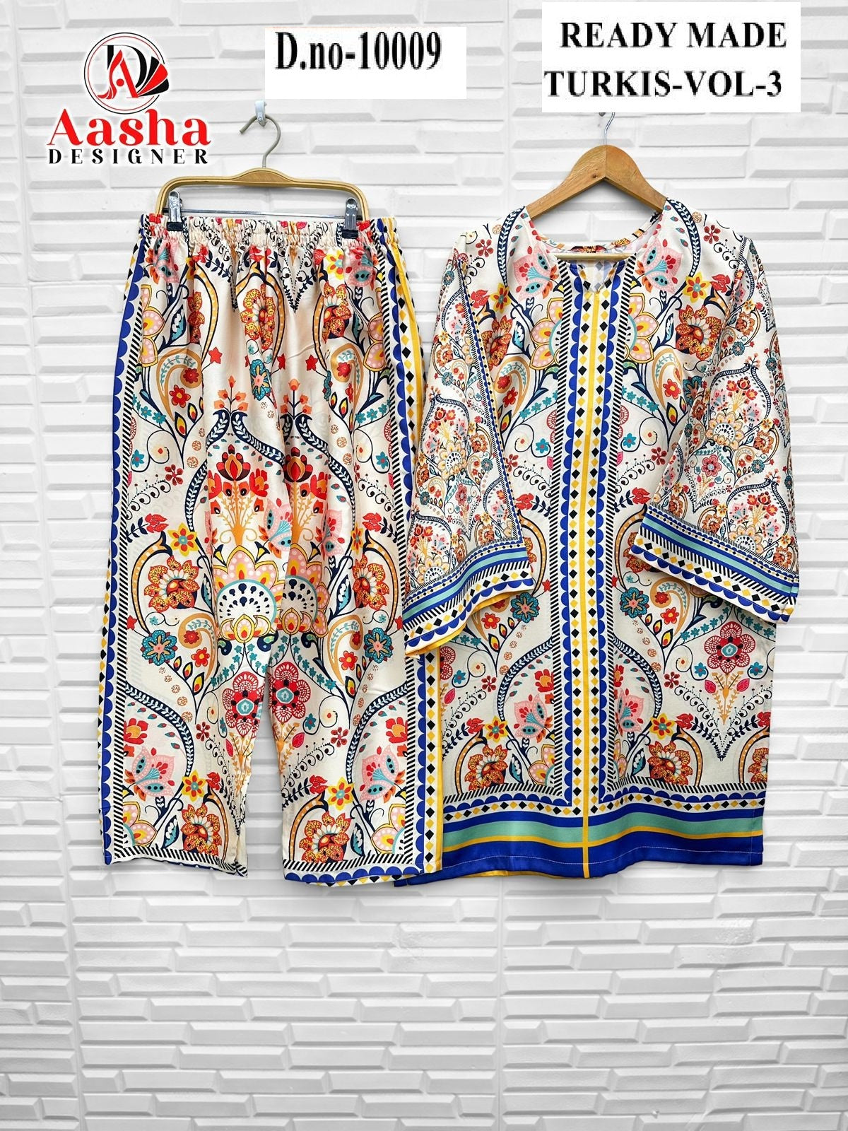 10009 Turkis Vol-3 Karachi Aasha Designer Printed Co Ord Set