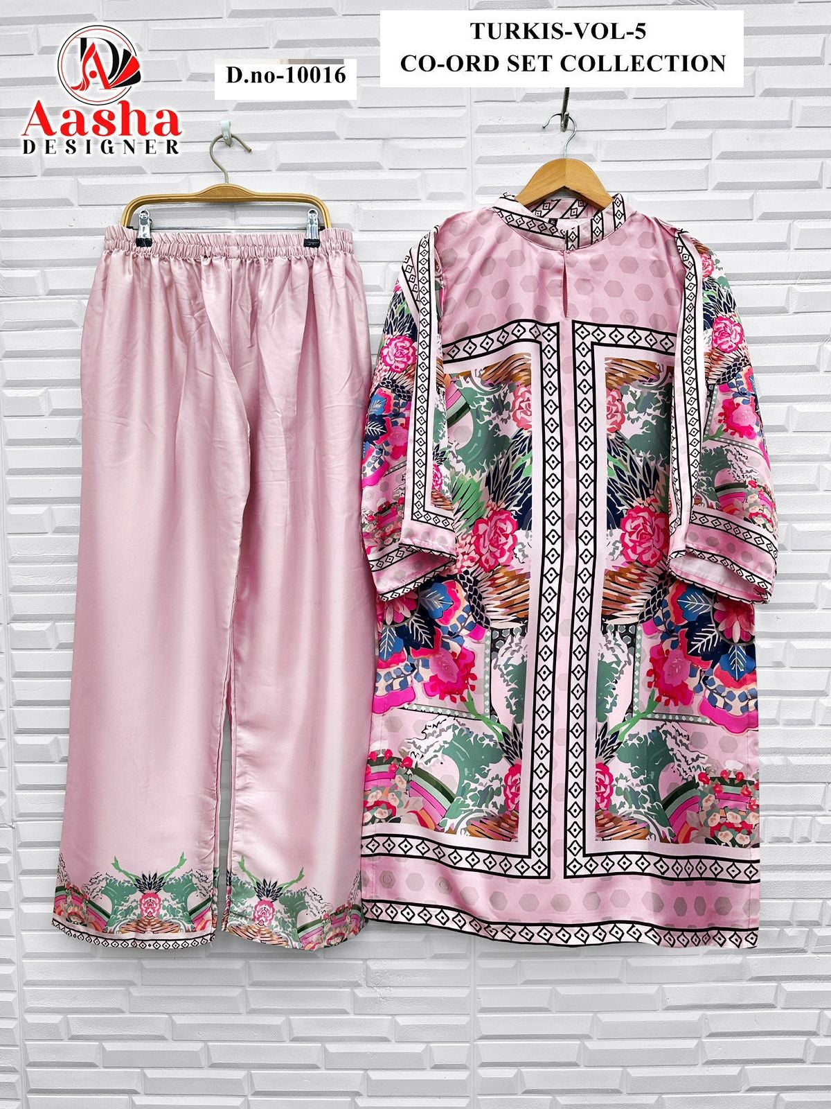 10016 Turkis Vol-5 Karachi Aasha Designer Printed Co Ord Set