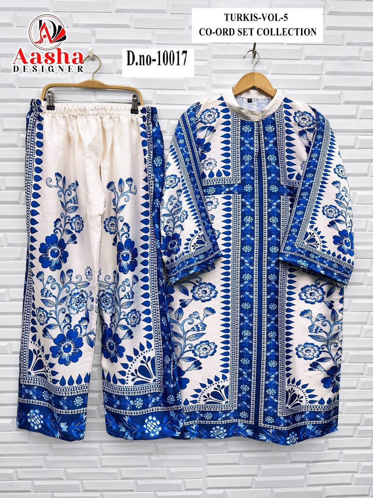 10017 Turkis Vol-5 Karachi Aasha Designer Printed Co Ord Set