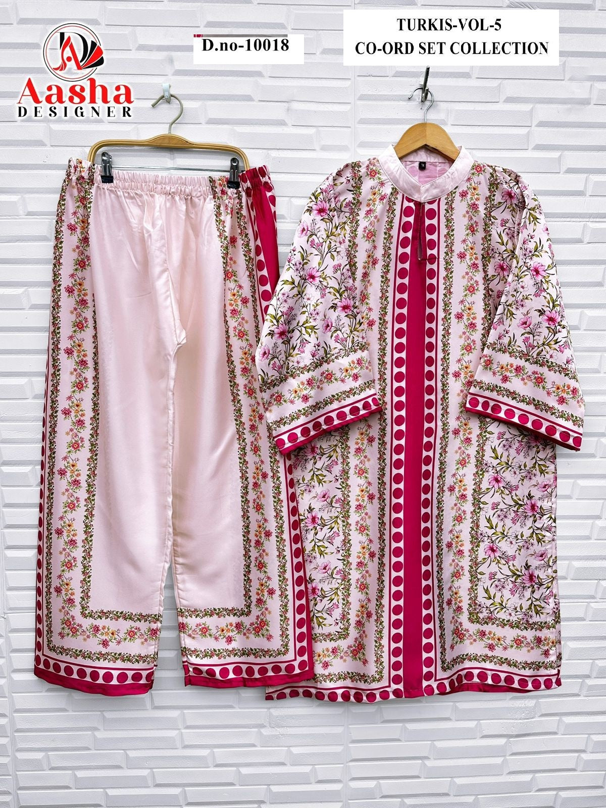 10018 Turkis Vol-5 Karachi Aasha Designer Printed Co Ord Set