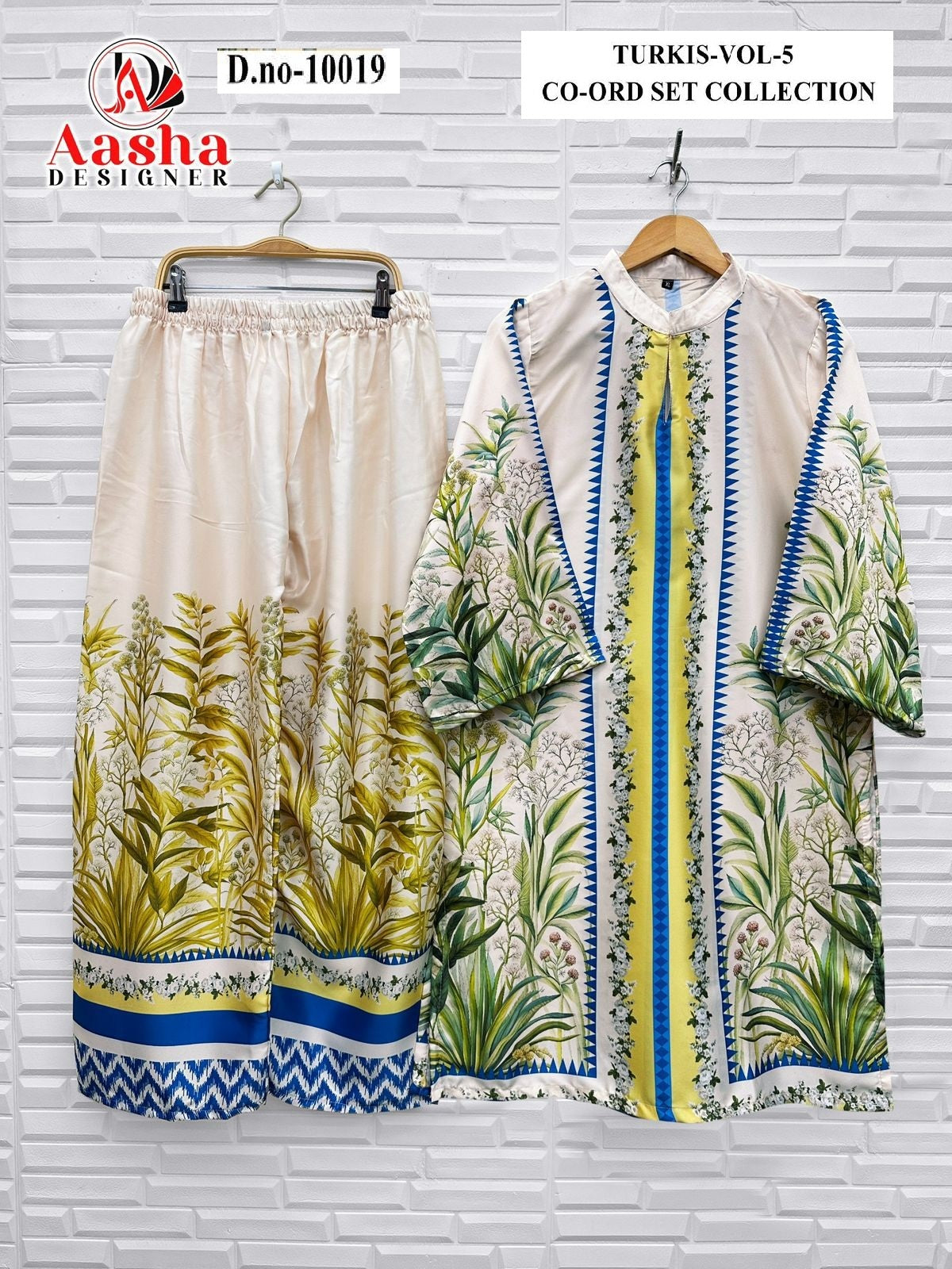 10019 Turkis Vol-5 Karachi Aasha Designer Printed Co Ord Set
