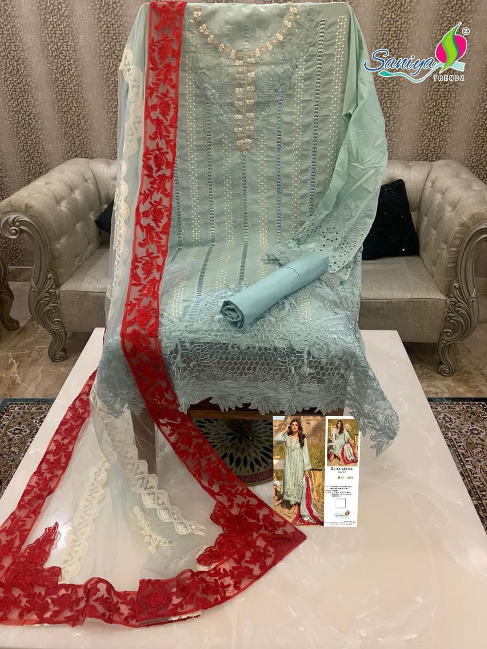 1001 C Saira Sakira Vol 1 Saniya Trendz Chikankari Pakistani Salwar Suits