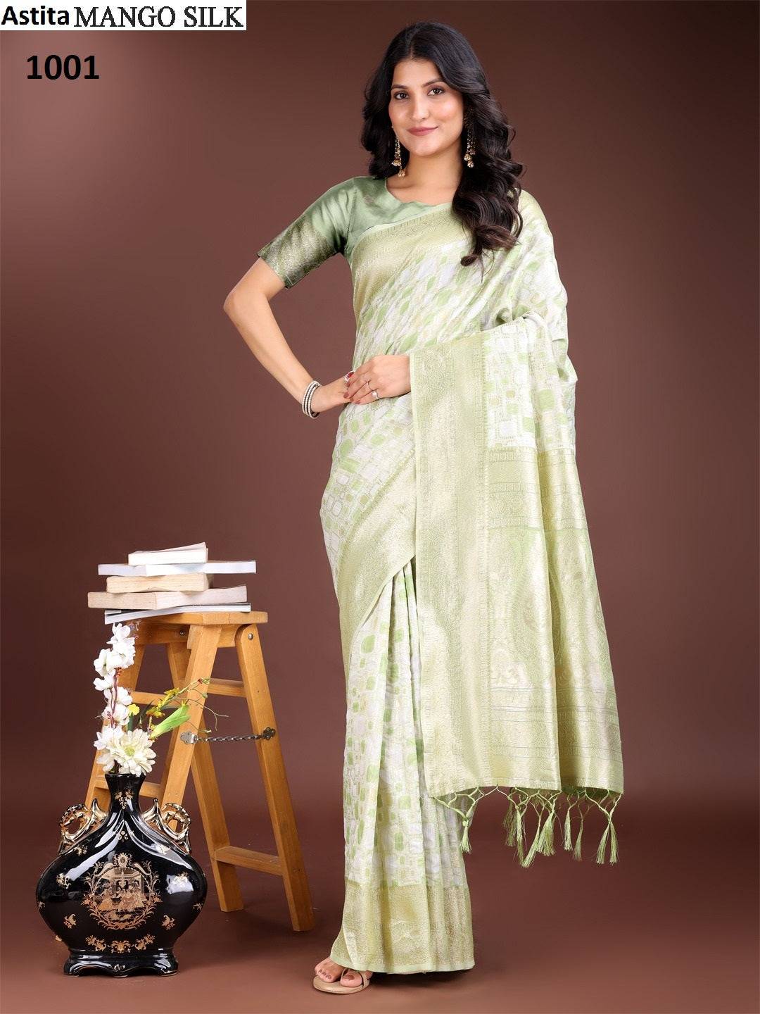 1001 Mango Astita Linen Cotton Sarees