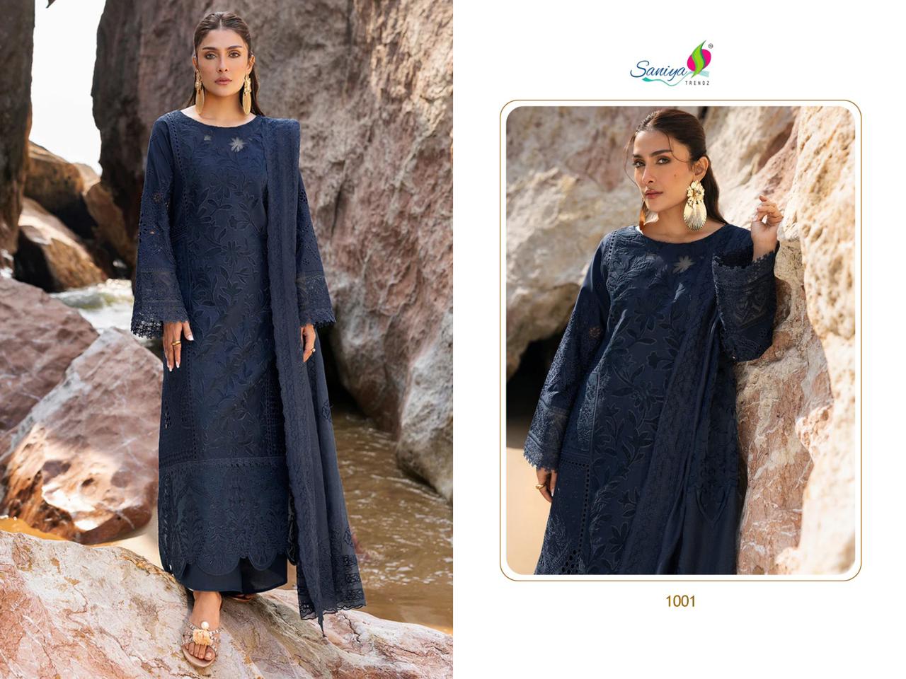 1001 Serene Premium Nx Vol -1 Saniya Trendz Embroidery Pakistani Salwar Suits