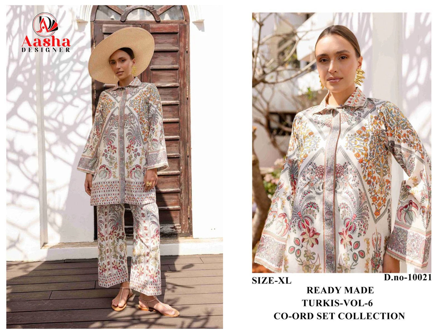 10021 Turkis Vol-6 Aasha Designer Printed Co Ord Set