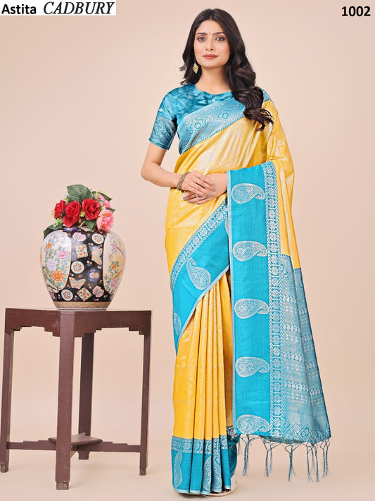 1002 Cadbury Astita Lichi Silk Sarees