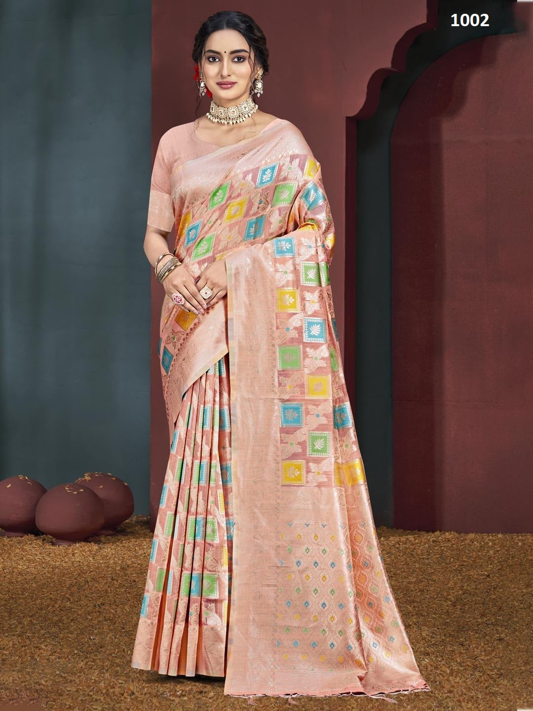 1002 Swapnil Cotton Bunawat Silk Sarees