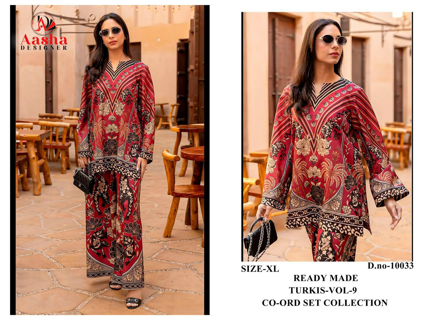 10033 Turkis Vol-9 Karachi Aasha Designer Printed Co Ord Set