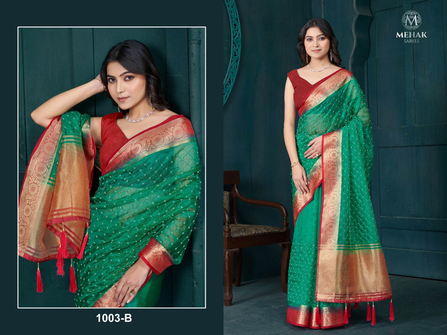 1003B Mehek Jacquard Sarees