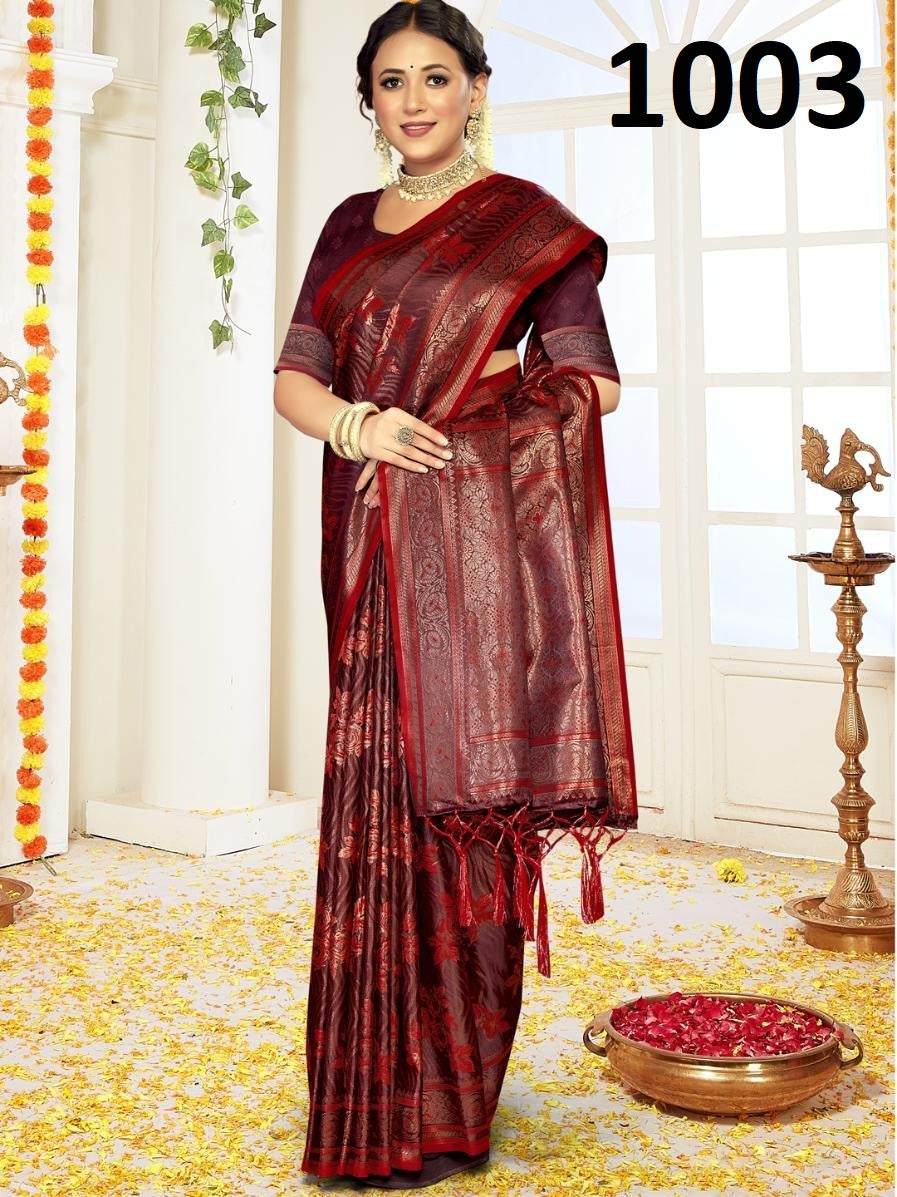 1003 Bhumika Bunawat Satin Sarees