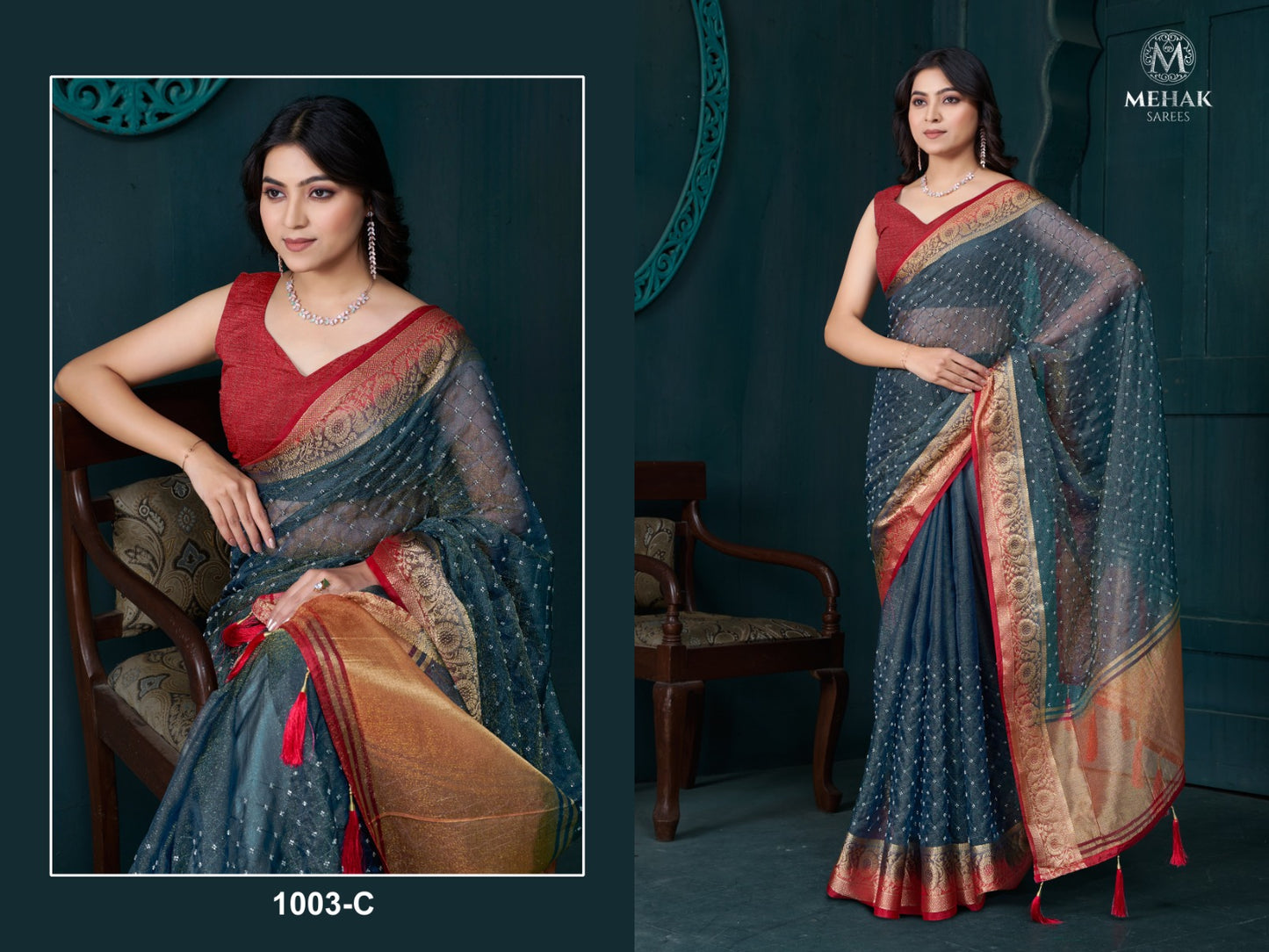 1003C Mehek Jacquard Sarees