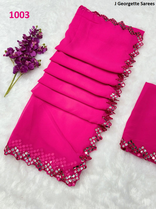 1003 J Georgette Sarees