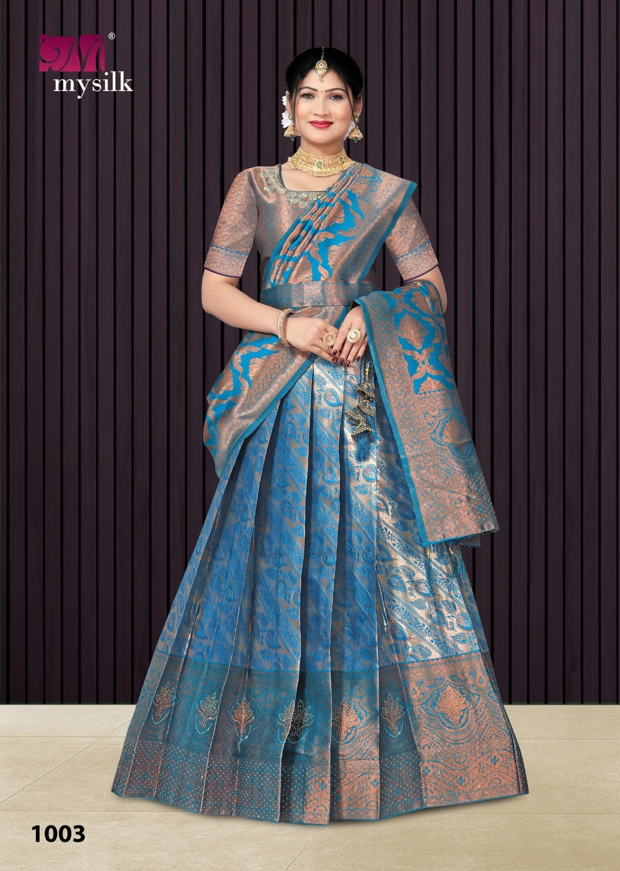1003 Kaushalya Mysilk Rangoli Lehenga Saree