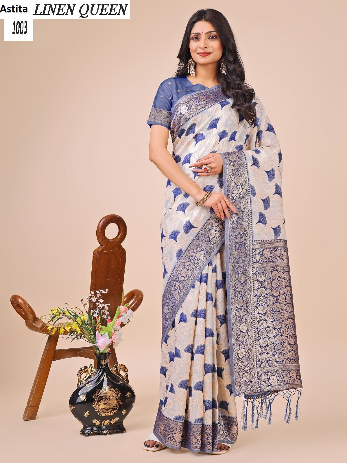 1003 Linen Queen Astita Cotton Sarees