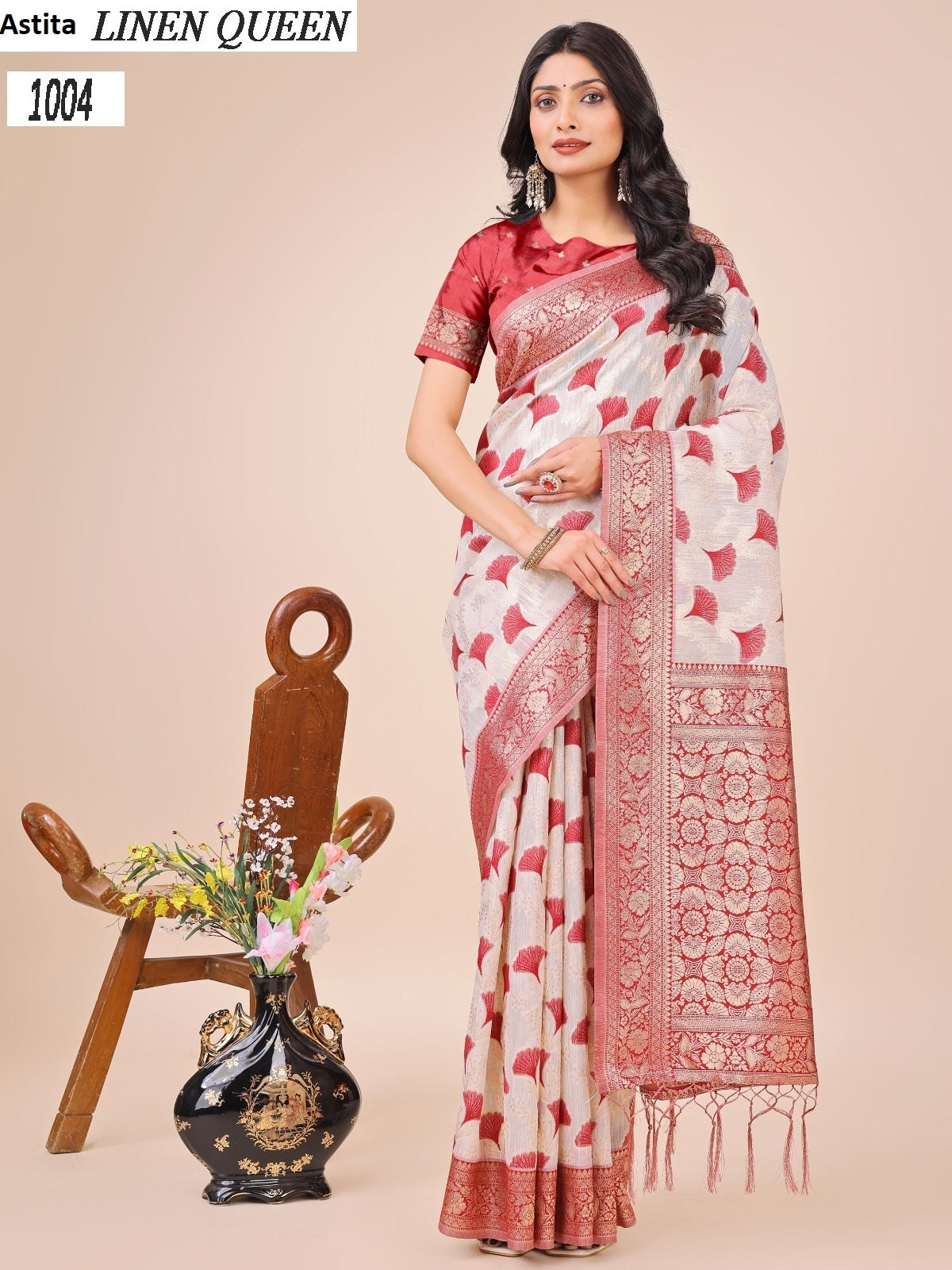 1004 Linen Queen Astita Cotton Sarees