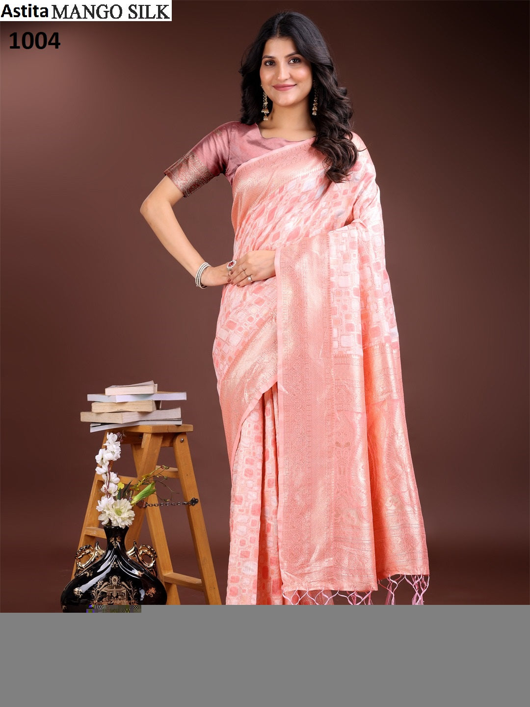 1004 Mango Astita Linen Cotton Sarees