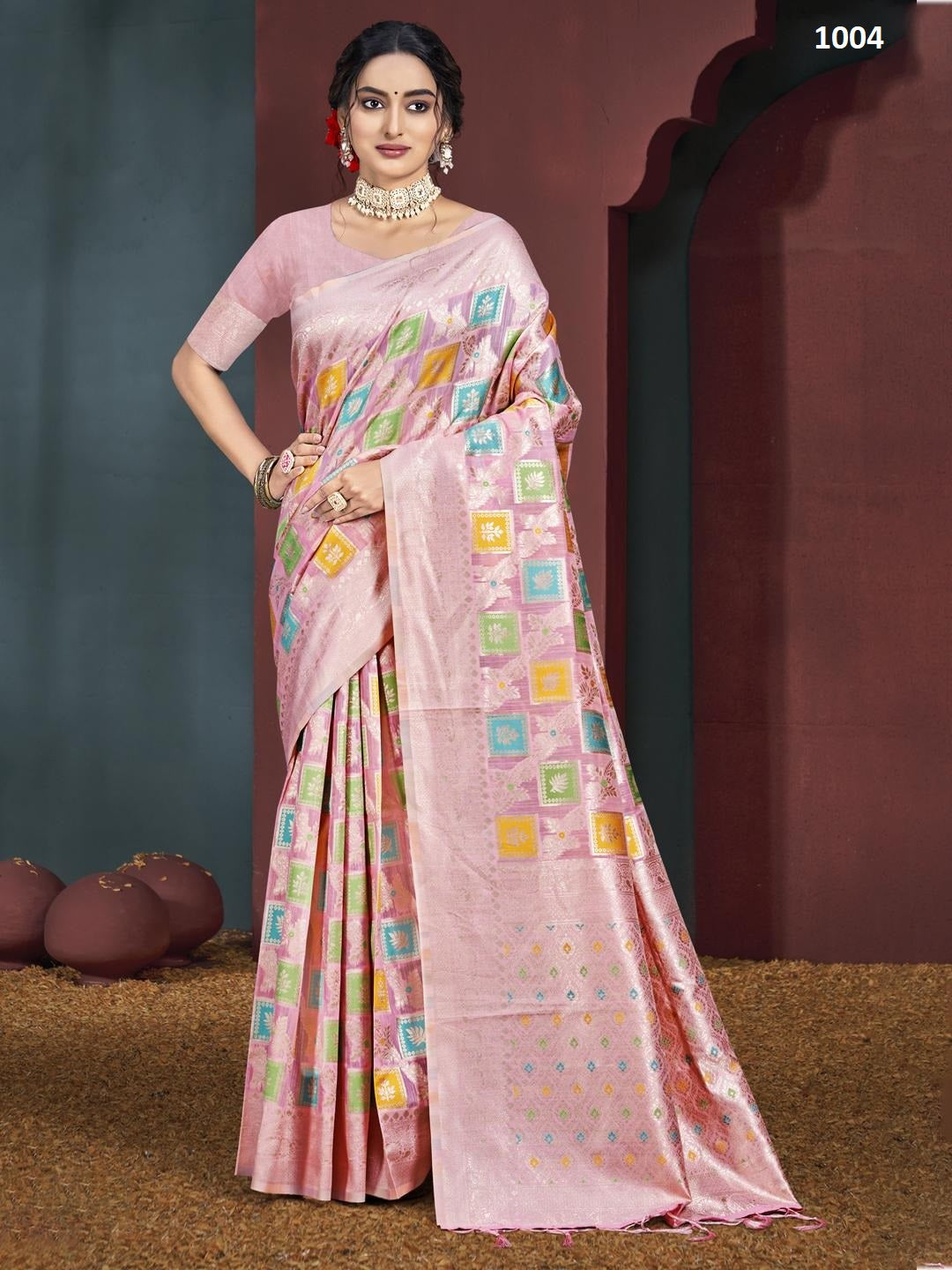 1004 Swapnil Cotton Bunawat Silk Sarees