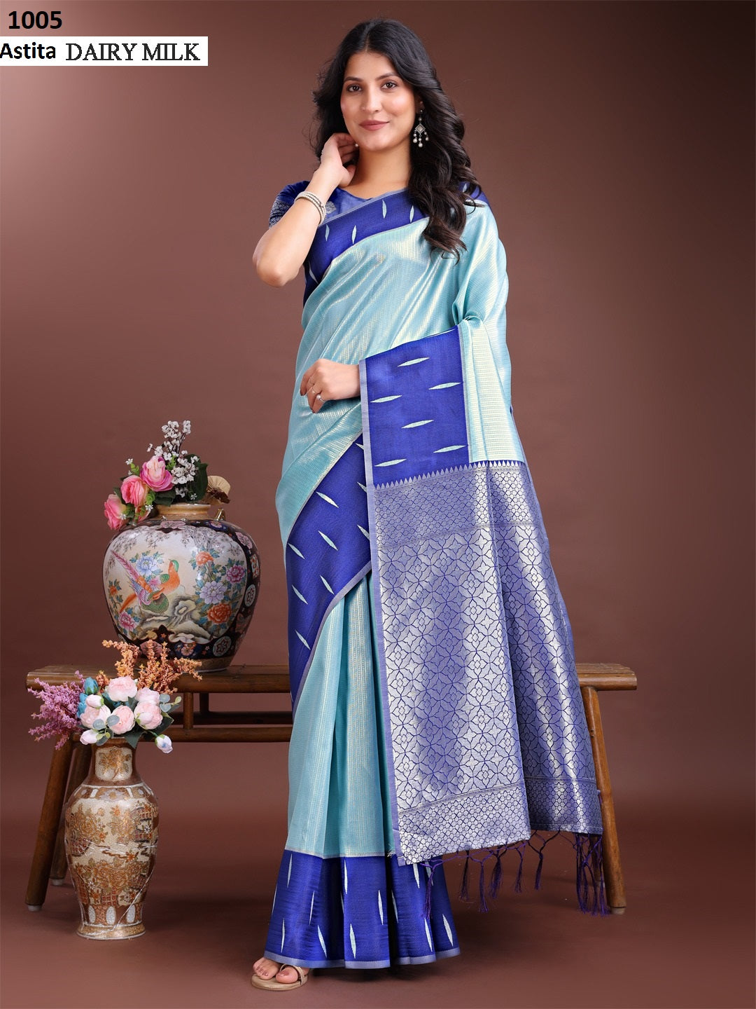1005 Dairy Milk Astita Lichi Silk Sarees