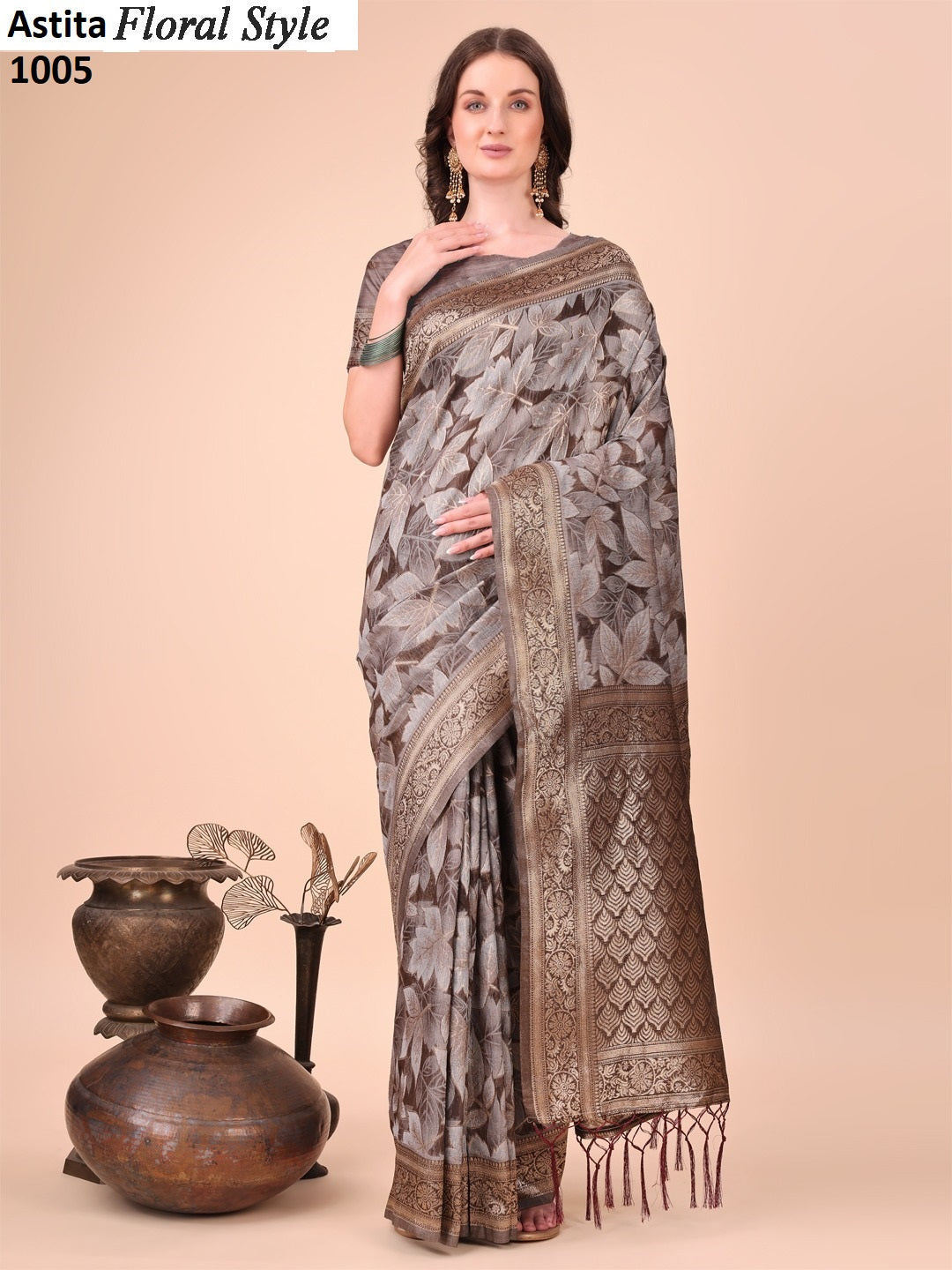 1005 Floral Style Astita Cotton Sarees