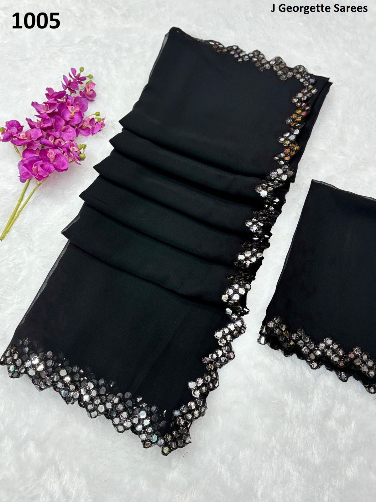 1005 J Georgette Sarees