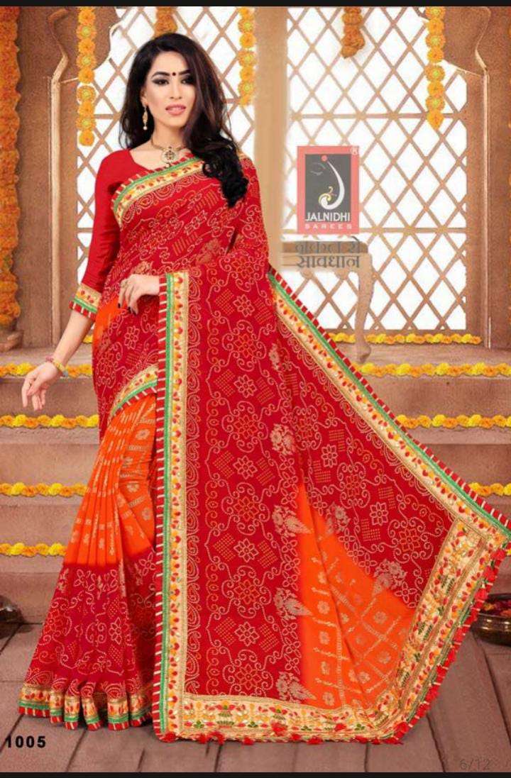 1005 Kum Kum Jalnidhi Bandhani Sarees