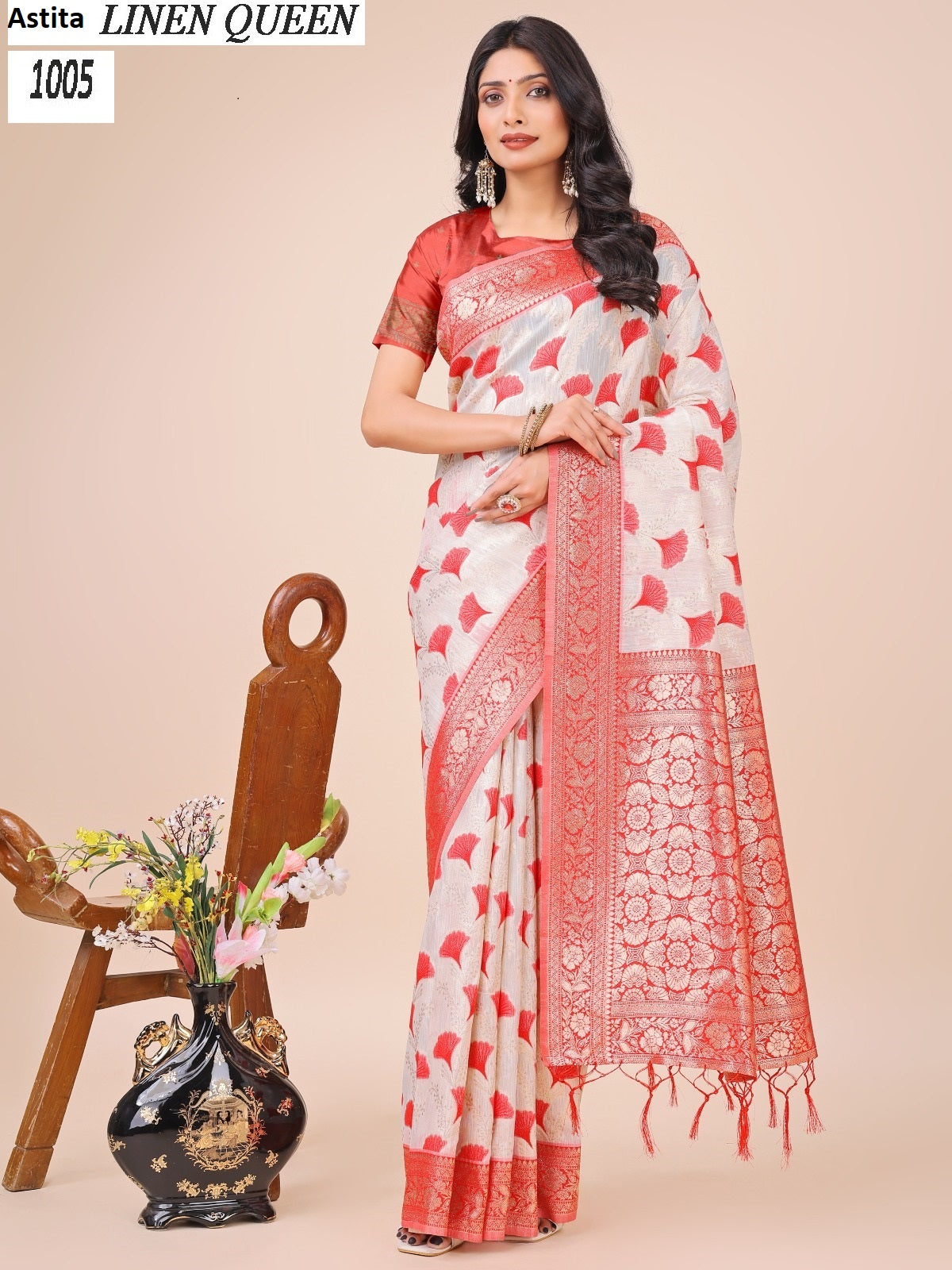 1005 Linen Queen Astita Cotton Sarees