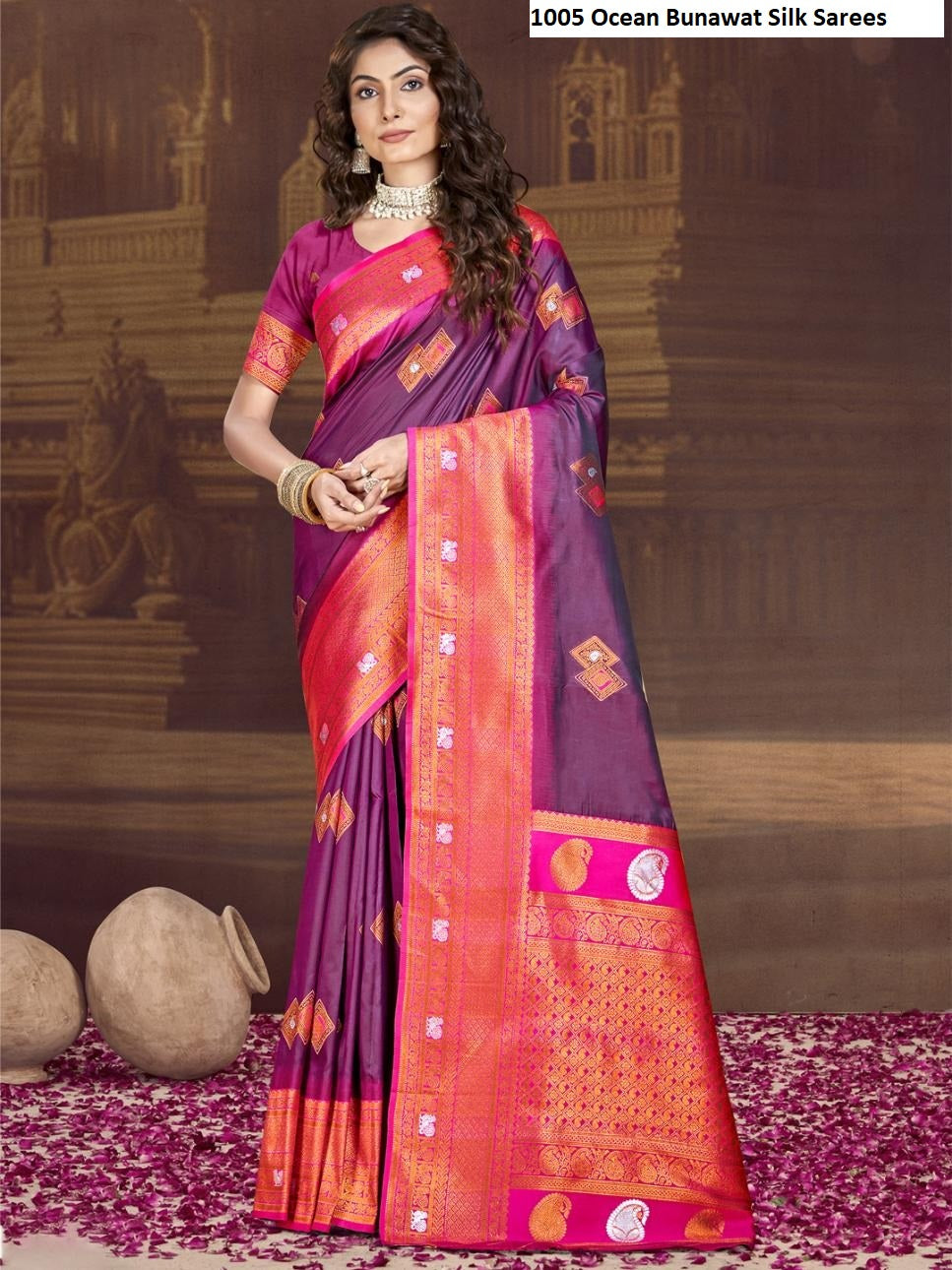 1005 Ocean Bunawat Silk Sarees