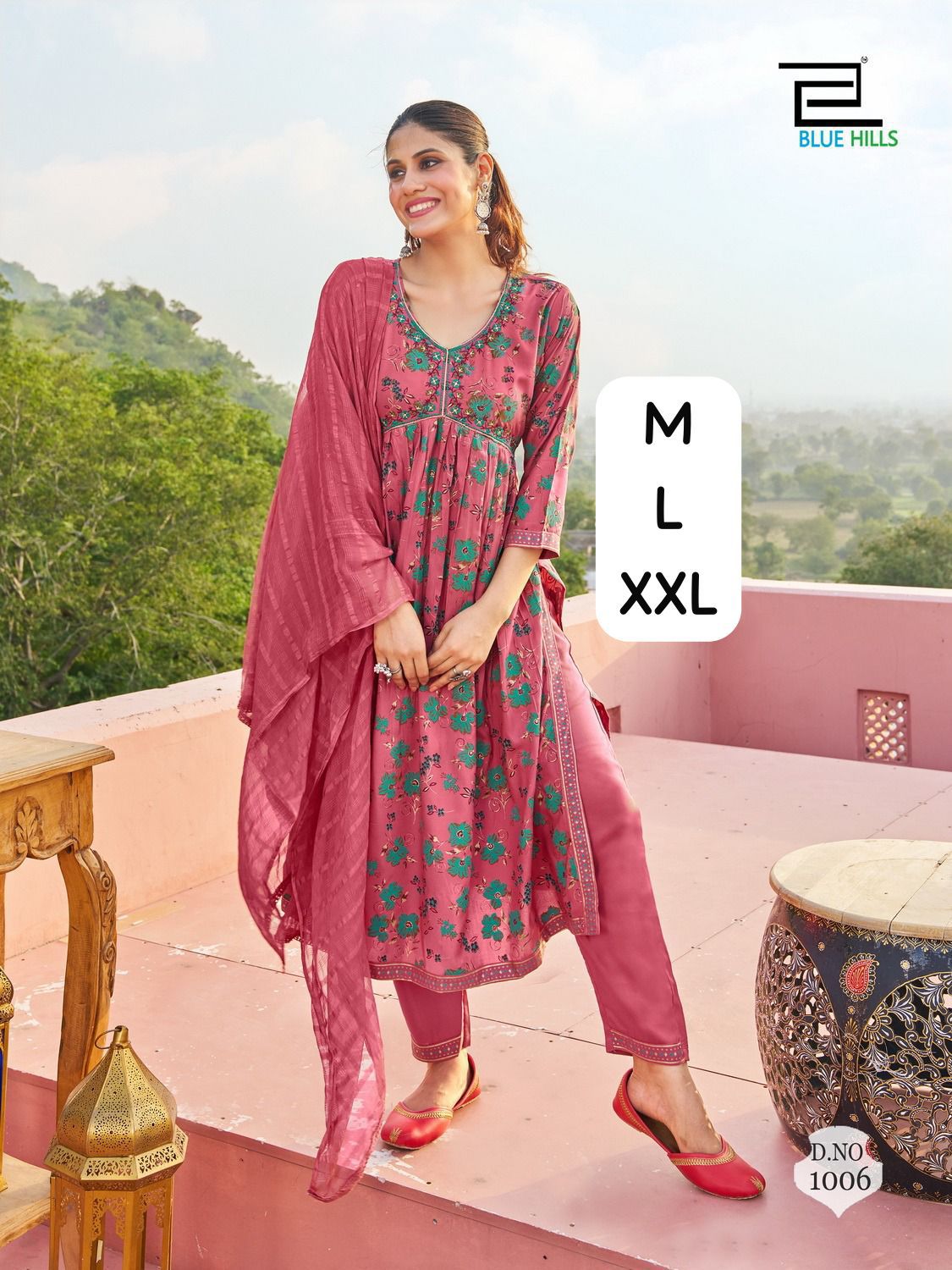 1006 Bluehills Alia Cut Readymade Suits