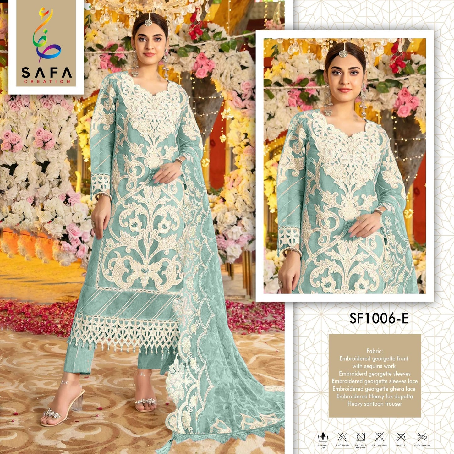 1006E Safa Creation Pakistani Salwar Suits