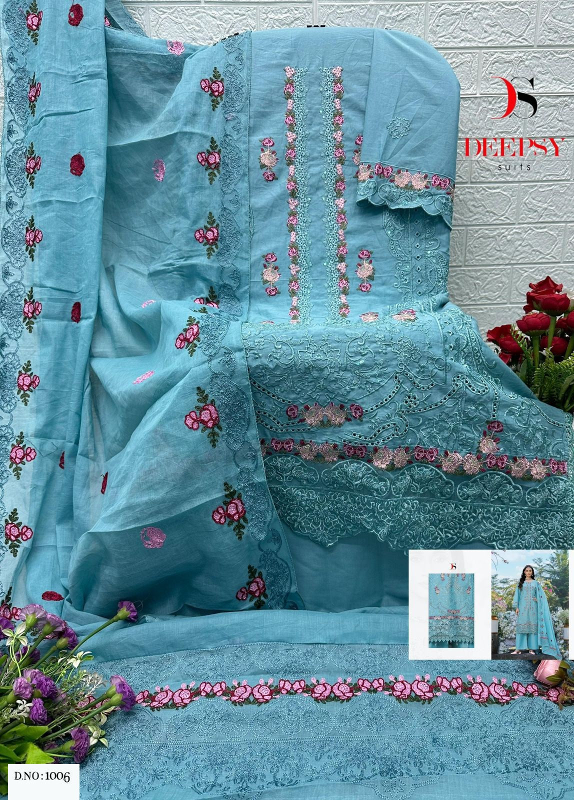 1006 Elaf 5 Deepsy Pure Cotton Pakistani Salwar Suits