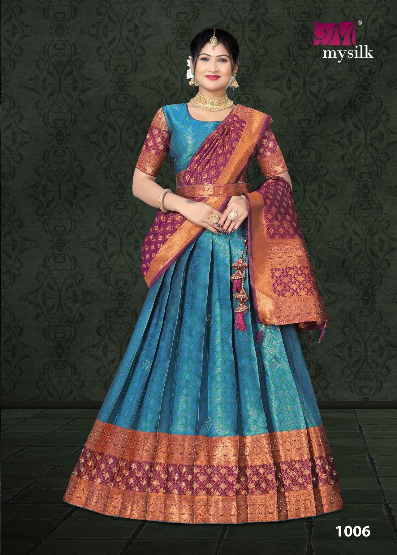 1006 Kaushalya Mysilk Rangoli Lehenga Saree