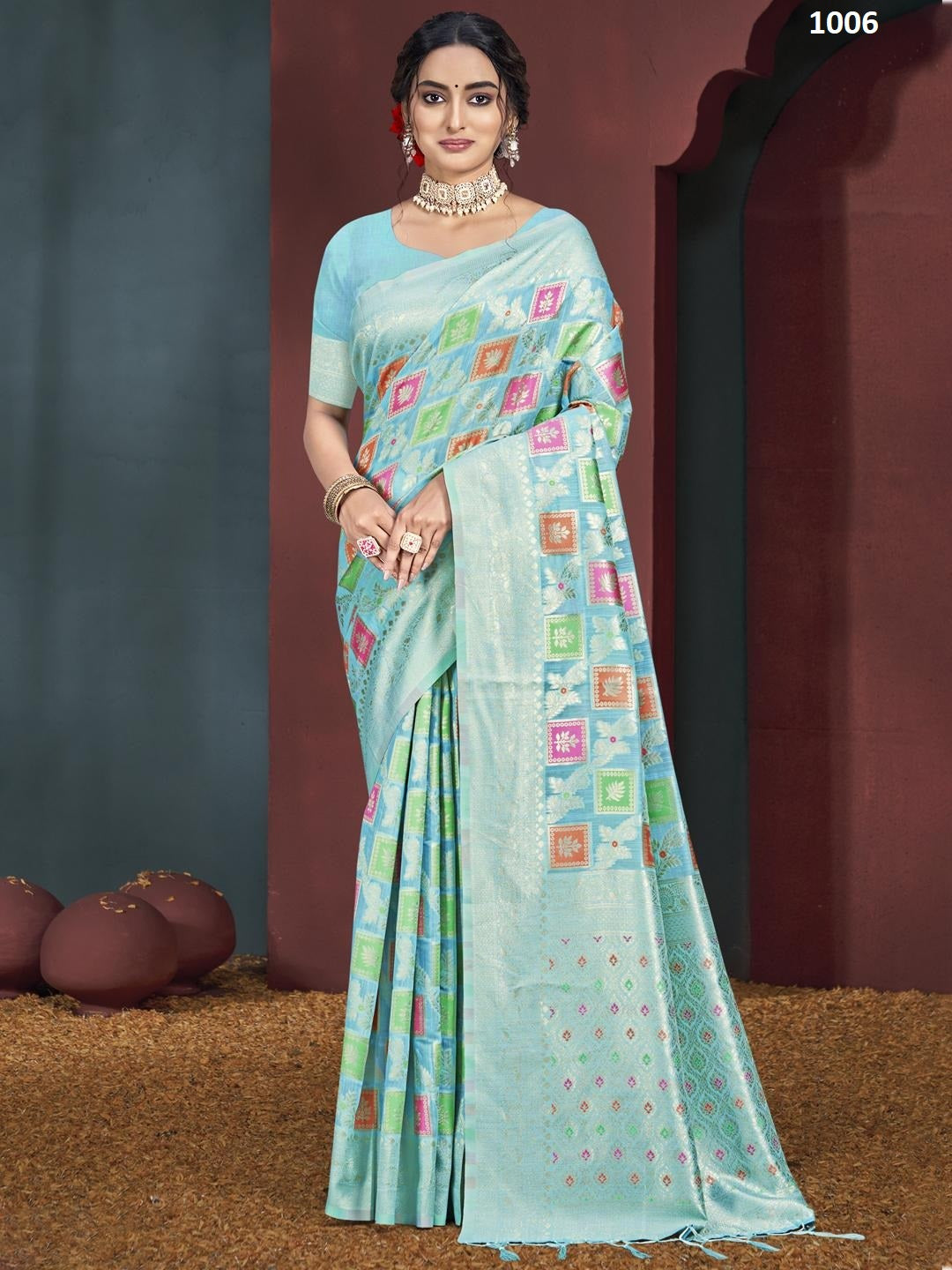 1006 Swapnil Cotton Bunawat Silk Sarees
