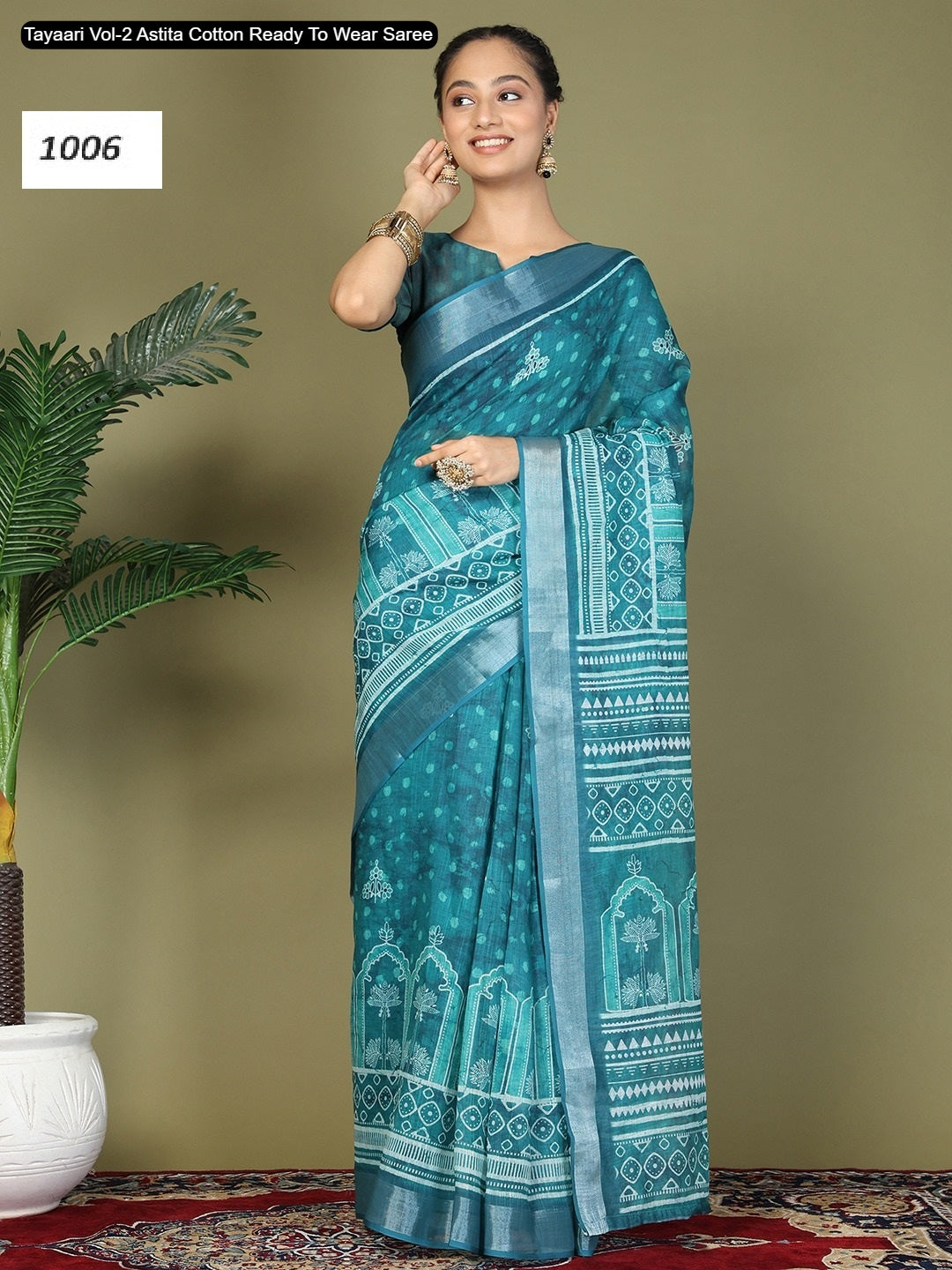 1006 Tayaari Vol-2 Astita Cotton Ready To Wear Saree