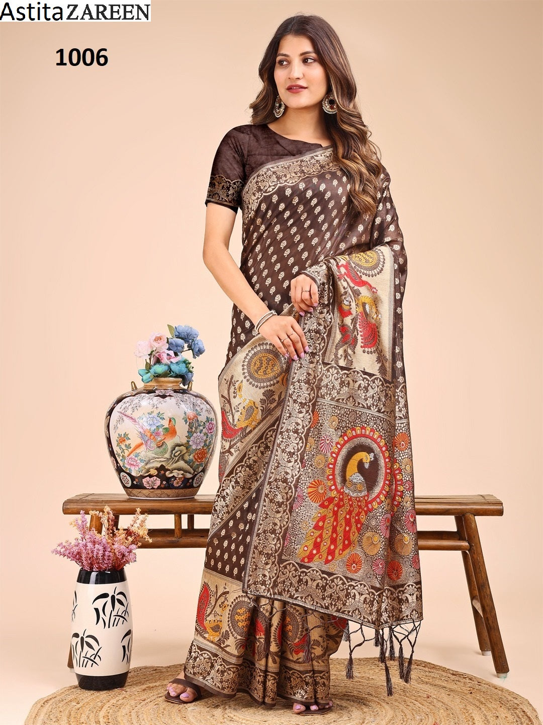 1006 Zareen Astita Linen Cotton Sarees