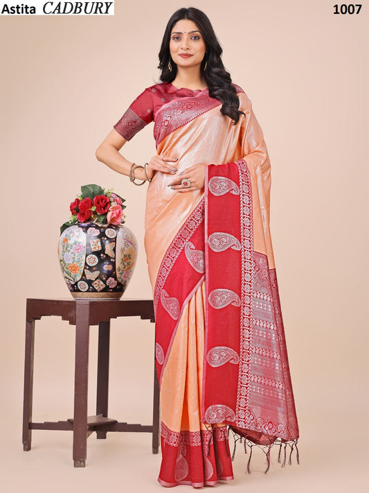 1007 Cadbury Astita Lichi Silk Sarees