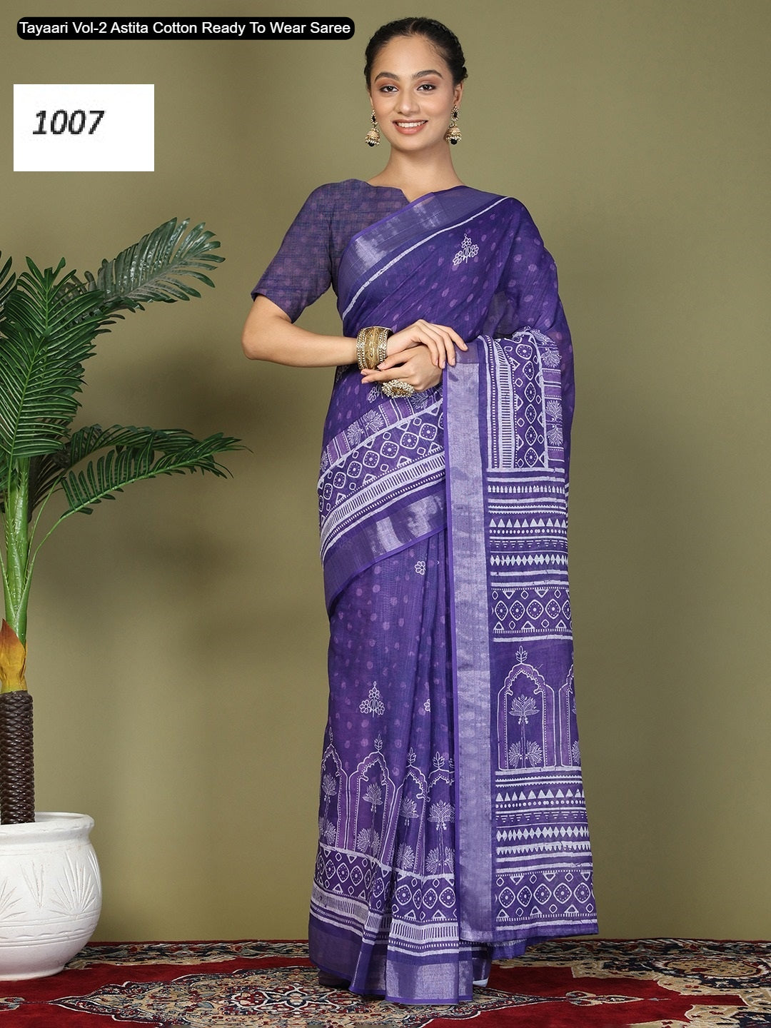 1007 Tayaari Vol-2 Astita Cotton Ready To Wear Saree