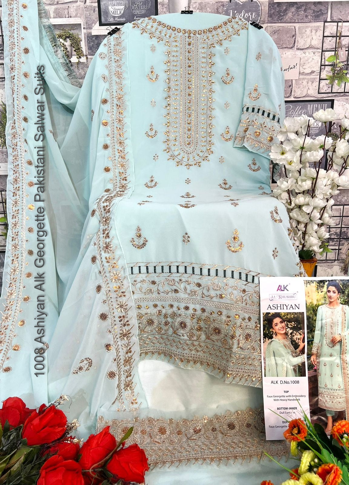 1008 Ashiyan Alk Georgette Pakistani Salwar Suits