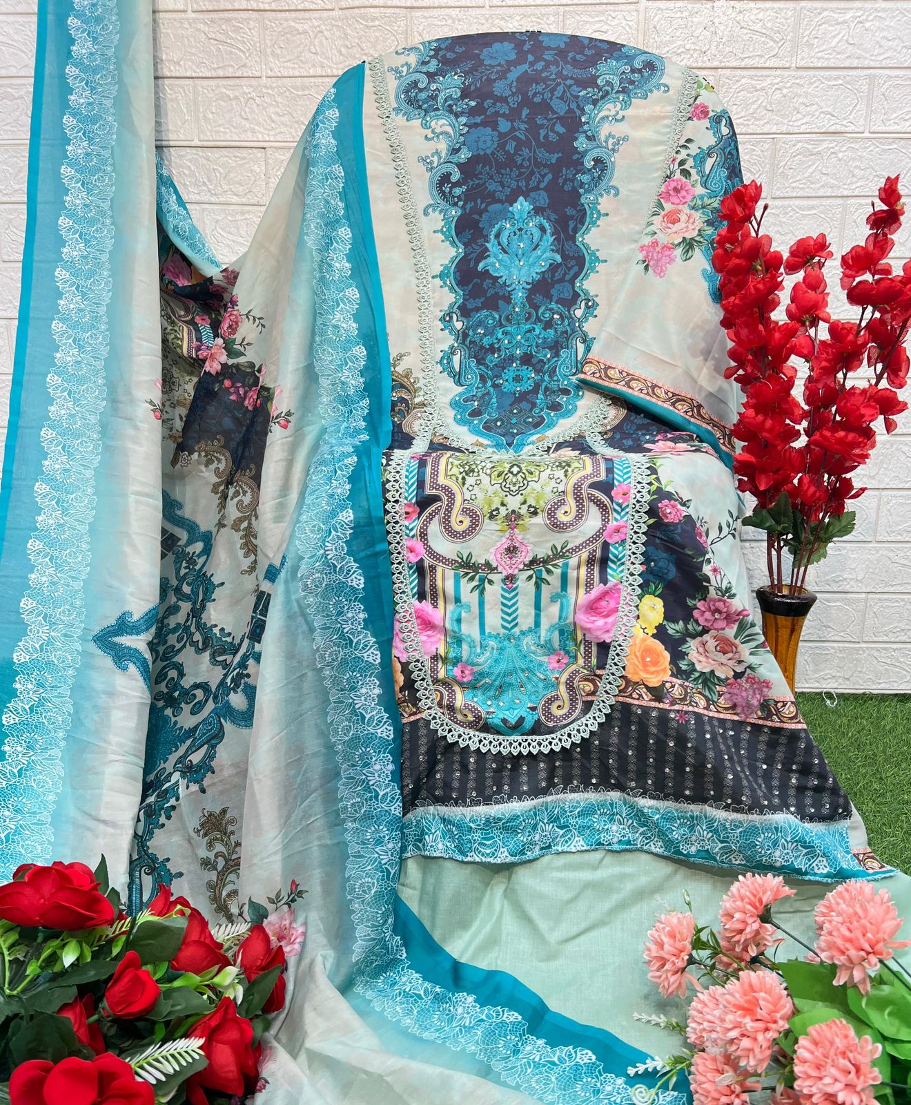 1008 Zs Textile Printed Karachi Unstitched Suits