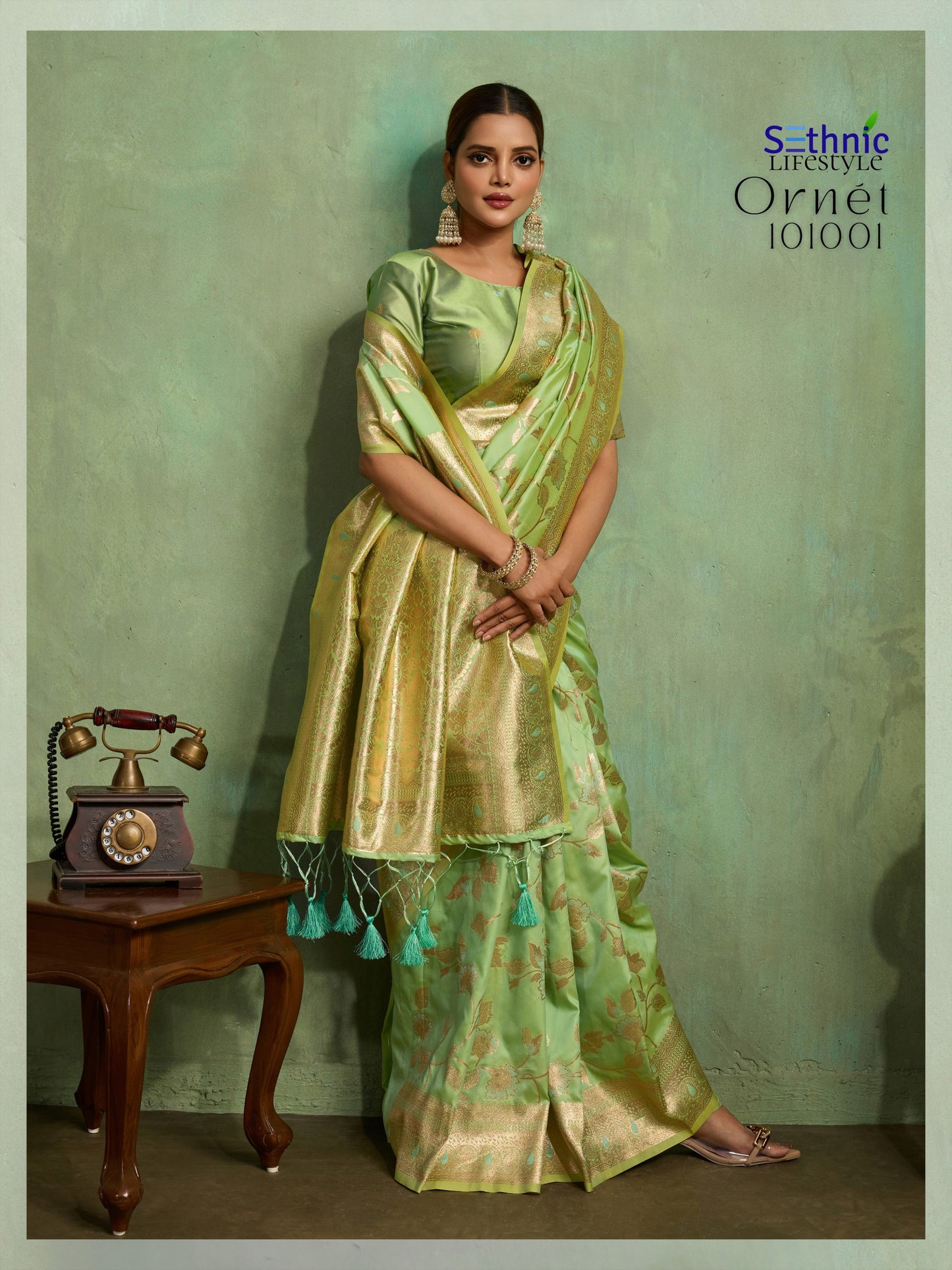 101001 Ornet Sethnic Banarasi Silk Sarees
